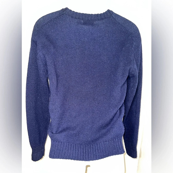 Vintage McGregor, M, wool blend, Blue/Red Argyle, long sleeve crewneck sweater - Picture 4 of 5